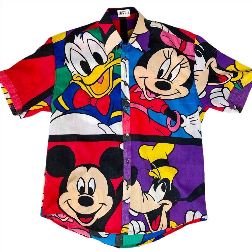 Disney Color Block Button Down Shirt